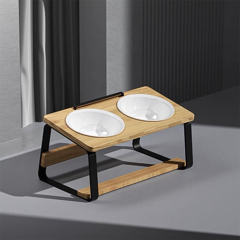 Enhance Your Pet's Dining Experience with Our Ceramic Double Pet Bowl
